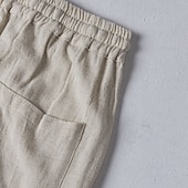 economico Classico-Per uomo Pantaloni di Lino Pantaloni Pantaloni Estivi Pantaloni da Spiaggia Tasca Coulisse Elastico in vita Semplice Comodità Traspirante Vacanza Quotidiano Ferie Hawaiano Boho Nero Bianco