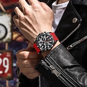 cheap Quartz Watches-912 New Multi functional Fashion Luxury Men&#039;s Waterproof Night Light Watch Silicone Strap Quartz Men&#039;s Watch