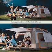 billige Utendørs aktivitet-5-8 personers campingtelt vanntett soltett myggsikkert bærbart telt egnet for utendørs camping
