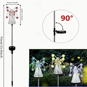 cheap Pathway Lights &amp; Lanterns-1/2 Pcs Solar Angel Lights Garden Pile Light LED Angel Solar Landscape Lawn Light for Cemetery Grave Memorial Gift Christmas Lawn Yard Walkway Landscape Decoration