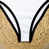 abordables Maillots une pièce et tankinis-Femmes Maillot de bain 1 pièce Dos Nu Maillot de Bain Patchwork Maillots de Bain Noir Blanche Respirant Séchage Rapide Sans manches - Natation Surf Plongée en apnée Été