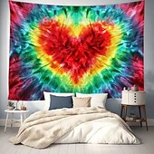 preiswerte Kunst Wandteppiche-Juni Pride Monat Regenbogen Krawatte Farbstoff hängen Wandteppich Wandkunst große Wandteppich Wandbild Dekor Fotografie Hintergrund Decke Vorhang Haus Schlafzimmer Wohnzimmer Dekoration