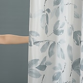 cheap Shower Curtains-PEVA Shower Curtain Bath Curtain Waterproof Mildew Proof Green Leaf Pattern, Including Hooks 180x180cm 70&quot;x70&quot;