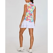 abordables Chemise pour femmes-US Open Femmes Chemise de tennis Sans manches Imprimé UPF50+ Séchage Rapide Tennis Le golf Badminton Col zippé Fruit T-shirt Top Bleu Vêtements de tennis