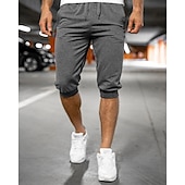 ieftine Pantaloni scurți de sudoare-Bărbați Pantaloni scurti de atletism Pantaloni Capri Pantaloni scurți de sudoare Pantaloni scurți de vară Buzunar Cordon Talie elastică Simplu Confort Respirabil Lungime gambă În aer liber Sport