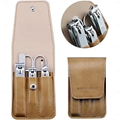 preiswerte Persönliche Pflege &amp; Gesundheit-Nagelknipser-Set, 6-teiliger Zehennagelknipser, Fingernagelknipser aus Edelstahl und Maniküre-Set aus PU-Leder, Geschenkideen