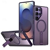 Χαμηλού Κόστους Samsung Θήκη-Μαγνητική θήκη τηλεφώνου για Samsung Galaxy S24/S23 Ultra Plus A55 A35 A25 A15 5g – βάση στήριξης TPU με δαχτυλίδι, υποστήριξη ασύρματης φόρτισης, γεωμετρικό σχέδιο