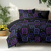 economico 100% cotone-Fodera per copriletto in cotone 100% Set di biancheria da letto di dimensioni matrimoniali Copriletto morbido e leggero con 2 federe per tutte le stagioni