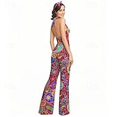 abordables Conjuntos-Retro Antiguo Boho Años 70 Pantalones acampanados Mono Hippie Disco Cachemir Tribal Mujer Víspera de Todos los Santos Carnaval Vacaciones Festival de Música Festival Adulto Mono