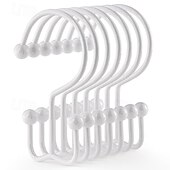 cheap Shower Curtains-Shower Curtain Hooks, 12 Pcs Shower Curtain Rings, Durable Rust Proof Black Shower Curtain Hooks, Shower Rings for Curtain, Double Glide Shower Curtain Hooks for Shower Curtain Rods