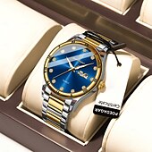 abordables Montres à quartz-878 nouvelle montre multifonctionnelle rétro pour hommes, double calendrier, veilleuse, montre à quartz étanche pour hommes