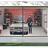 billiga Skärm för fönster och dörr-Garage Magnetisk Skärm Dörr Garage Dörr Skärm Magnetisk Stängning Glasfibergarage Skärm Dörrar för Bilgarage Dra Ner för Patio Veranda Fönster för att Hålla Borta Insekter