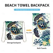 cheap Beach Towel Sets-Quick Dry Pool Towels,2 in 1 Beach Towel Absorbent Camping Towels Fold in a Bag Storage Bag,Foldable,For Pool,Bathroom,Camp
