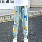preiswerte Unterteile-Kinder Jungen Hose Hose Gestreift Weich Komfort Hose Outdoor Basic Weiß Gelb Hellgrün Mittlere Taille