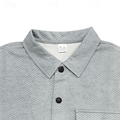 preiswerte Herrenjacken &amp; Herrenmäntel-Herren Hemdjacke übergangsjacke Täglich Leicht Jacquard Sommer Frühling Einfach Klassisch Revers Schwarz Weiß Khaki Hellgrau Dunkelgray Jacken