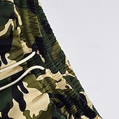 economico Vacanza-Per uomo Pantaloncini cargo Shorts Pantaloncini Estivi Coulisse Elastico in vita Multi-tasche Mimetico Comodità Indossabile Lunghezza al ginocchio All&#039;aperto Sport Quotidiano Moda Casual Verde