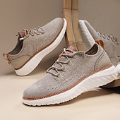 Χαμηλού Κόστους Ανδρικά Sneakers-Ανδρικά Αθλητικά Παπούτσια Τρέξιμο Περπάτημα Αθλητικό Καθημερινό ΕΞΩΤΕΡΙΚΟΥ ΧΩΡΟΥ PU Δέρμα Δίχτυ Αναπνέει Άνετο Αντιολισθητικό Δαντέλα μέχρι πάνω Μπλε Χακί Άνοιξη Φθινόπωρο Χειμώνας