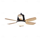 economico Lampadine-1 ventilatore da soffitto con attacco E26/27 e telecomando, con luci e prolunga per presa, lampadina a 3 velocità, ventilatore da soffitto con 6 pale per camera da letto, cucina, garage, effetto legno.