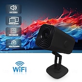 זול מקרנים-מקרן מיני חכם 30000 לומן, תמיכה ב-1080p, צג 300 אינץ&#039;, סיבוב 180°, מיקוד ידני, ניגודיות גבוהה, שבב חכם למשחקים