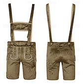 voordelige Lederhosen Set-Oktoberfest Lederhosen Beiers Duits München Weiden Voor heren Doek in traditionele stijl