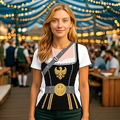 abordables Ropa Gráfica-T-Shirt bávaro Munich Alemán Gracioso Camiseta Gráfico para Mujer Adulto Impresión 3D  para Carnaval Cerveza Oktoberfest Fiesta