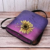 ieftine Genți Poștaș-Geantă crossbody pentru femei cu imprimeu de floarea-soarelui - geantă de umăr din material textil impermeabil de mare capacitate, cu curea de umăr reglabilă, design inspirat de „credință”, potrivită pentru timpul liber, călătorii și utilizare zilnică