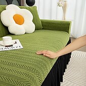 billige Sofatrekk-1 stk. sofatrekk med skjørt, enkelt jacquard integrert skjørt, sofatrekk med katteklo, universelt, pustende sofatrekk, universelt sofabeskyttelsestrekk til alle årstider