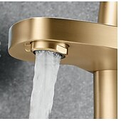 abordables Robinets de lavabo-Robinet de lavabo - Cascade Électroplaqué Ensemble central Poignée unique à un trouBath Taps