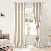 abordables Rideaux-Écran de fenêtre en coton lin de style moderne minimaliste à un panneau pour le salon la chambre la salle à manger le bureau rideau semi-transparent