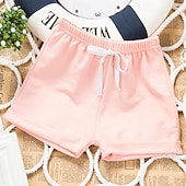 billiga Underdelar-Barn Pojkar Shorts Ensfärgat Andningsfunktion Mjukt Shorts Utomhus Grundläggande Svart Vit Gul Mid midja