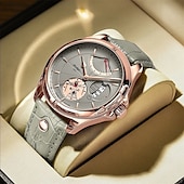 economico Orologi meccanici-Orologio da uomo, moda, lusso, sportivo, orologio da polso da uomo, impermeabile, luminoso, in pelle, con data, al quarzo.