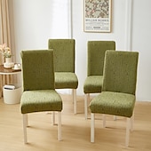 abordables Funda para silla de comedor-Funda para silla de comedor para el hogar, de tela polar, elástica, para el asiento