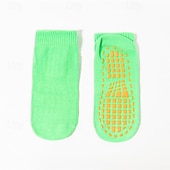 preiswerte Persönliche Pflege &amp; Gesundheit-4 Paar Grip-Pilates-Socken für Damen, rutschfeste Yoga-Sportsocken, atmungsaktive Trampolin-Grip-Socken für Kinder und Erwachsene, Baby-Bodensocken mit Silikon-Grip für Tanz, Zuhause, Fitnessstudio,