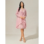 ieftine Topuri imbracate-Pentru femei Topuri imbracate Topuri fluide Topuri din șifon Elegant Manșon Lung Asimetric Topuri lungi Invitat la nunta Blush Pink Vară Primăvară Toamnă