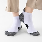 billiga herrstrumpor-Herr Multipack Socka Löparstrumpor Vardagliga strumpor Svart Vit Färg Färgblock Semester Sport &amp; Utomhus Dagligen Grundläggande Medium Vår Höst Mode Ledigt