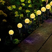 cheap Pathway Lights &amp; Lanterns-Solar Pathway Lights Landscape Lights Bubble Beads Shaped Outdoor Professional Waterproofing Solar String Lights for Path Garden Patio Decorative Creative Lamp