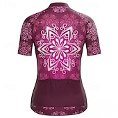 Χαμηλού Κόστους Γυναικείες φανέλες-Γυναικεία Φανέλα ποδηλασίας Λουλούδι Κοντομάνικο Ποδήλατο Μπλουζάκι Αθλητική μπλούζα Μπολύζες με 3 πίσω τσέπες Ποδηλασία Βουνού Ποδηλασία Δρόμου
