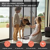 cheap Window Screen &amp; Door Screen-Magnetic Screen Door Portable, Fly Or Bug Screen Magnetic, Doorway Mosquito Net For Sliding Door,Garage,Patio,Kitchen,Living,Window Room,Bedroom,Bar,Pet and Kid Easy Entry