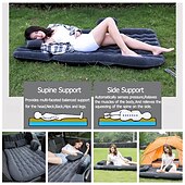 baratos Capas para bancos de automóveis-colchão de ar inflável para carro, assento traseiro, cama, colchão de ar inflável para carro com bomba, assento traseiro engrossado, cama de viagem para acampamento em viagem