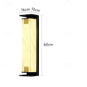 cheap Outdoor Wall Lights-LED Outdoor Wall Light Warm White 75cm  IP65 Modern Sconces Wall Lighting Patio Light Fixture Black Rectangle Lights Marble Wall Lamp for Courtyard,Porch,Garage