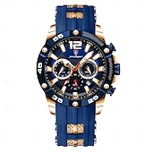 cheap Quartz Watches-912 New Multi functional Fashion Luxury Men&#039;s Waterproof Night Light Watch Silicone Strap Quartz Men&#039;s Watch