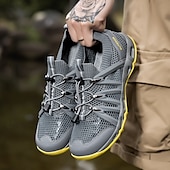cheap Men&#039;s Sneakers-Men&#039;s Breathable Hiking Shoes with Cushioned Support, Slip-Resistant Sole and Quick-Dry Technology - Ideal for Adventure and Trekking