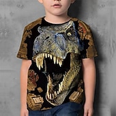 levne 3D zvířata pro chlapce-Chlapecké 3D Dinosaurus Tričko Košilky Krátký rukáv Léto Jaro Módní Základní Děti 4-12 let Tričkový Venkovní Ležérní Denní Běžný