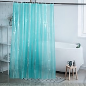 cheap Shower Curtains-3D PEVA Shower Curtain Liner Waterproof 180x180cm 70&quot;x70&quot; Rustproof Metal Grommet Holes for Bathroom, Heavyweight Fabric, Washable, with Hooks Water Cube Colorful Clear