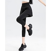 economico Gonne e Skorts da Donna-Per donna Tinta unita Gonna casual Gonna da tennis con leggings Capri Tasche Laterali Spacco Asciugatura Rapida Tennis Golf Pickleball Pantaloni Nero Marrone Grigio Spandex Abbigliamento da tennis