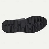 cheap Classic Dress Shoes-Men&#039;s Premium Leather Sneakers – Stylish Lace-Up Running Shoes with Red and White Accents for Sports, Travel and Everyday Wear