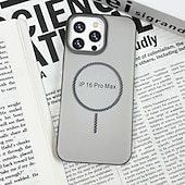 cheap iPhone Cases-Magnetic Phone Case for iPhone 16/15/14/13/12 Pro Max/Plus – Translucent PC Back Cover, MagSafe Compatible, Magnetic Adsorption, Wireless Charging Support