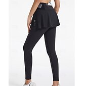 voordelige Vrouwenrokken en shorts-Dames Effen Tennisrok met legging Geplooid Zijzakken Sneldrogend Tennis Golf Augurkbal Kleding Onderlichaam Zwart Blauw Grijs Tenniskleding