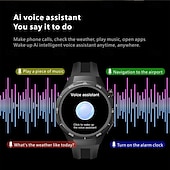baratos Smartwatch-Relógio inteligente S6Pro 1,62&quot; Bluetooth, rastreador de fitness para homens com bússola, contador de passos, lembrete de chamadas e mensagens, monitor de sono, assistente de voz, à prova d&#039;água IPX, compatível com Android e iOS