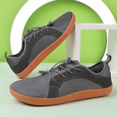 economico Sneakers da uomo-Sneakers da uomo in maglia grigia con suola arancione: scarpe casual traspiranti e leggere per spostamenti quotidiani, passeggiate e attività all&#039;aperto